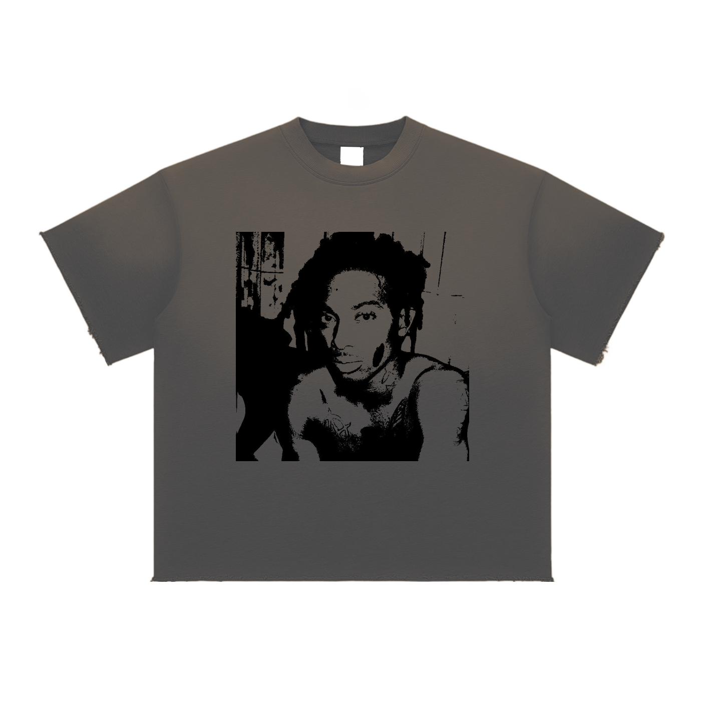 LUCKY ME CARTI Sun Fade Raw Edge T-Shirt