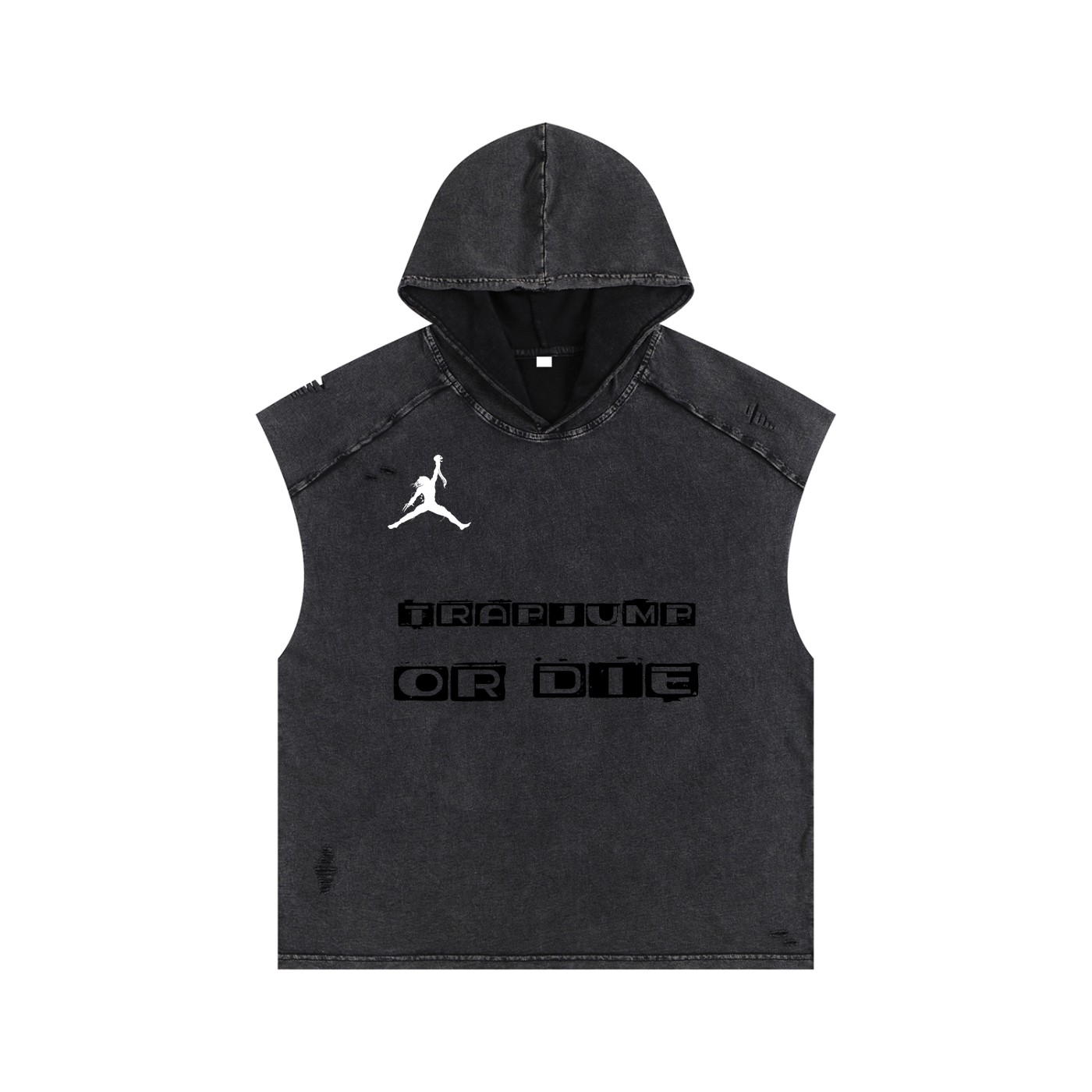 TRAPJUMP OPIUM Snow Washed Boxy Hooded Tank Top