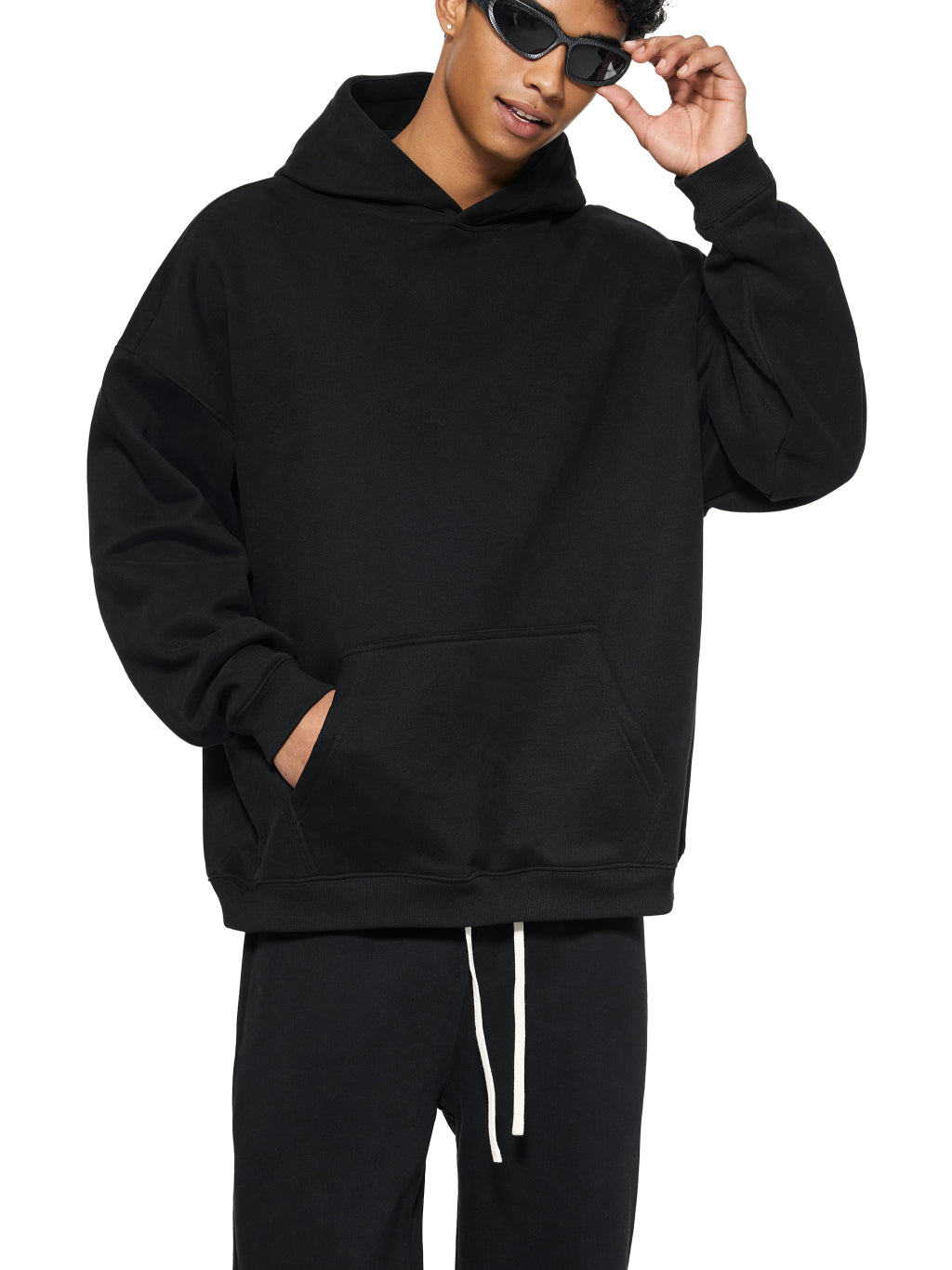 Blank Oversize Fleeced Hoodie