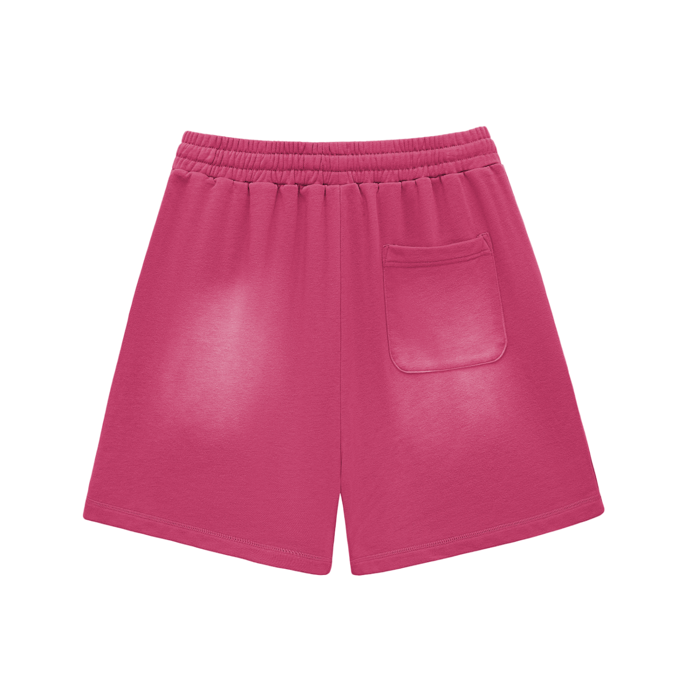 TRAPJUMP ISEETIME Sun Fade Raw Edge Cotton Shorts