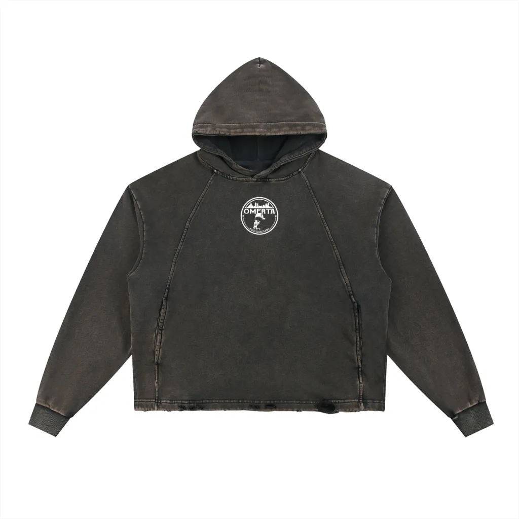 ANTAGONIST Vintage Washed Frayed-Hem Hoodie