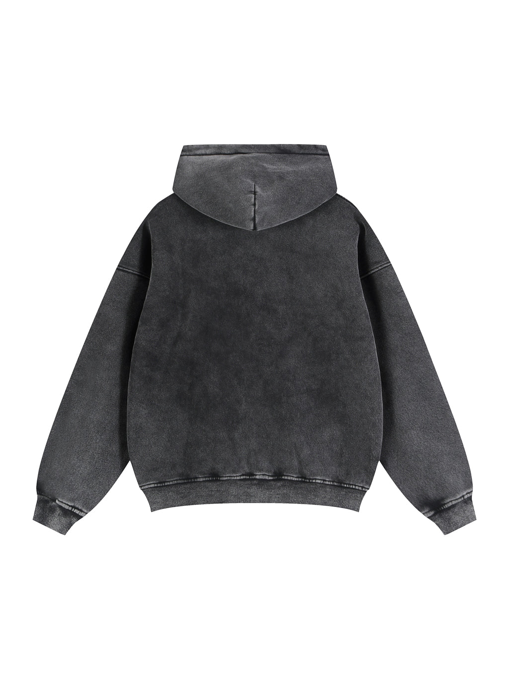 Blank Zip-Through Boxy Fleece Hoodie