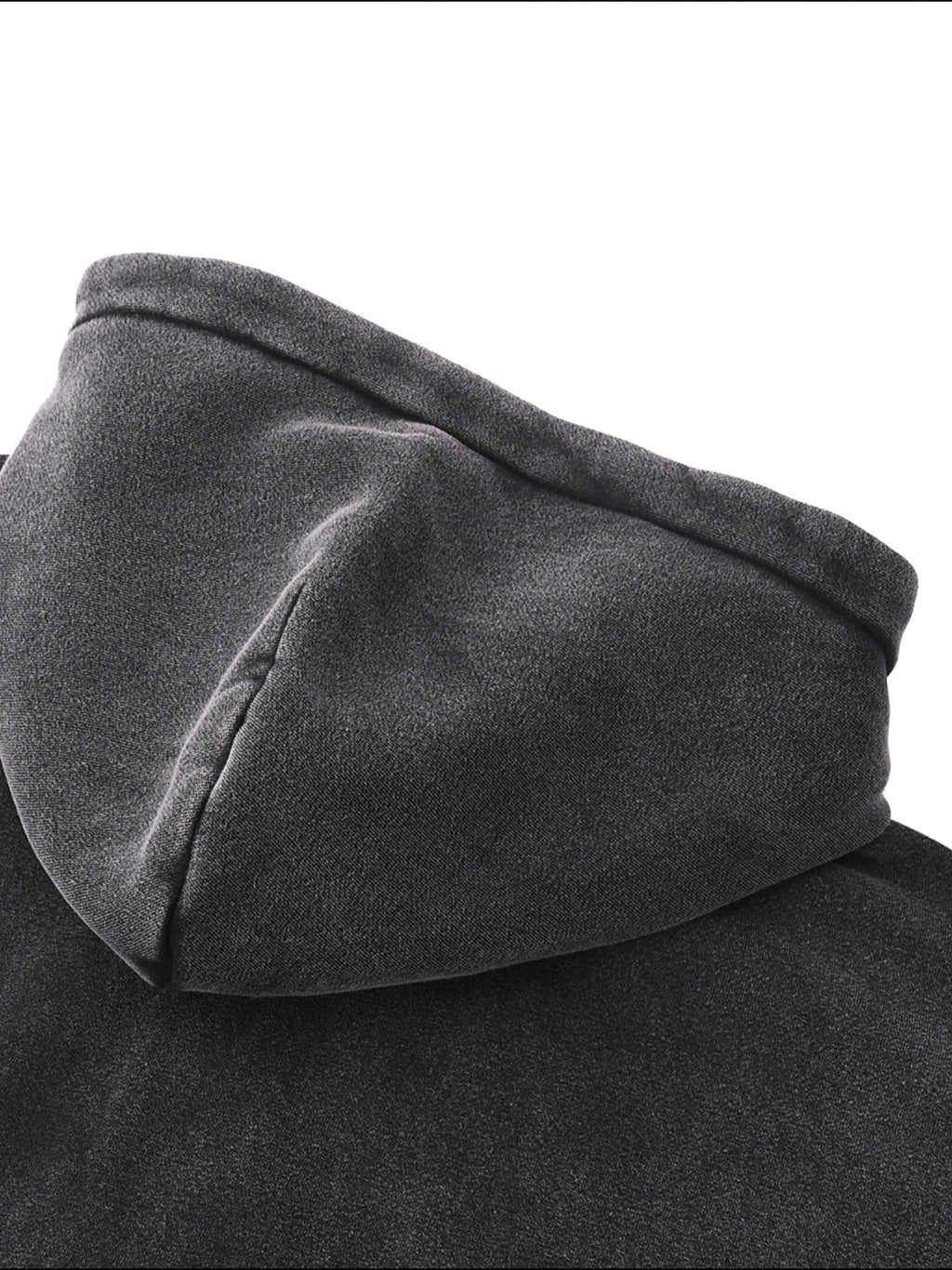 Blank Zip-Through Boxy Fleece Hoodie