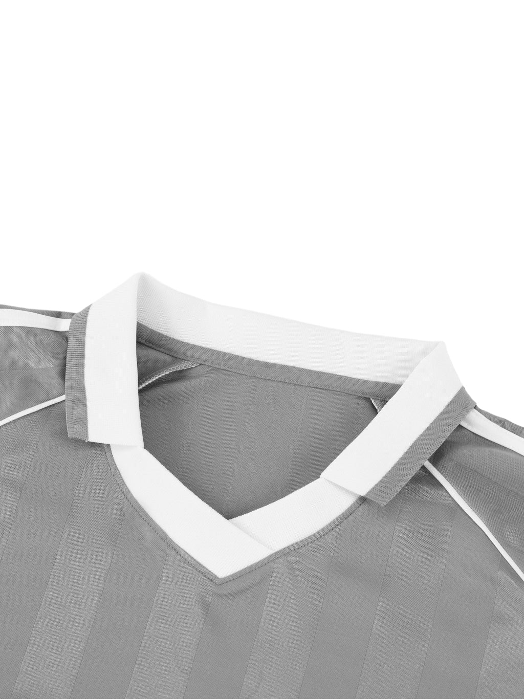 Blank Shadow Stripe Collared Soccer Jersey