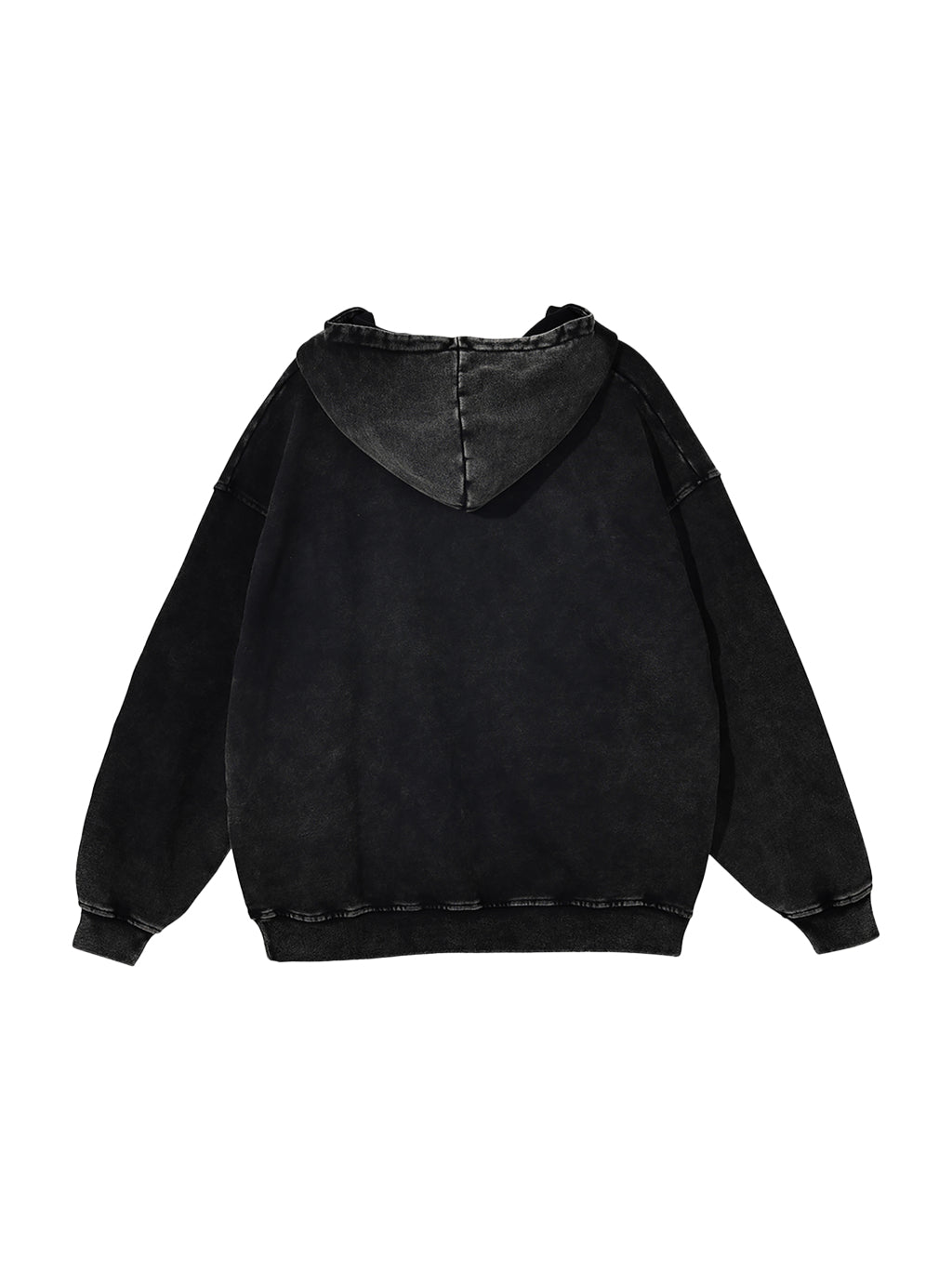 Blank Snow Washed Loose Cotton Hoodie