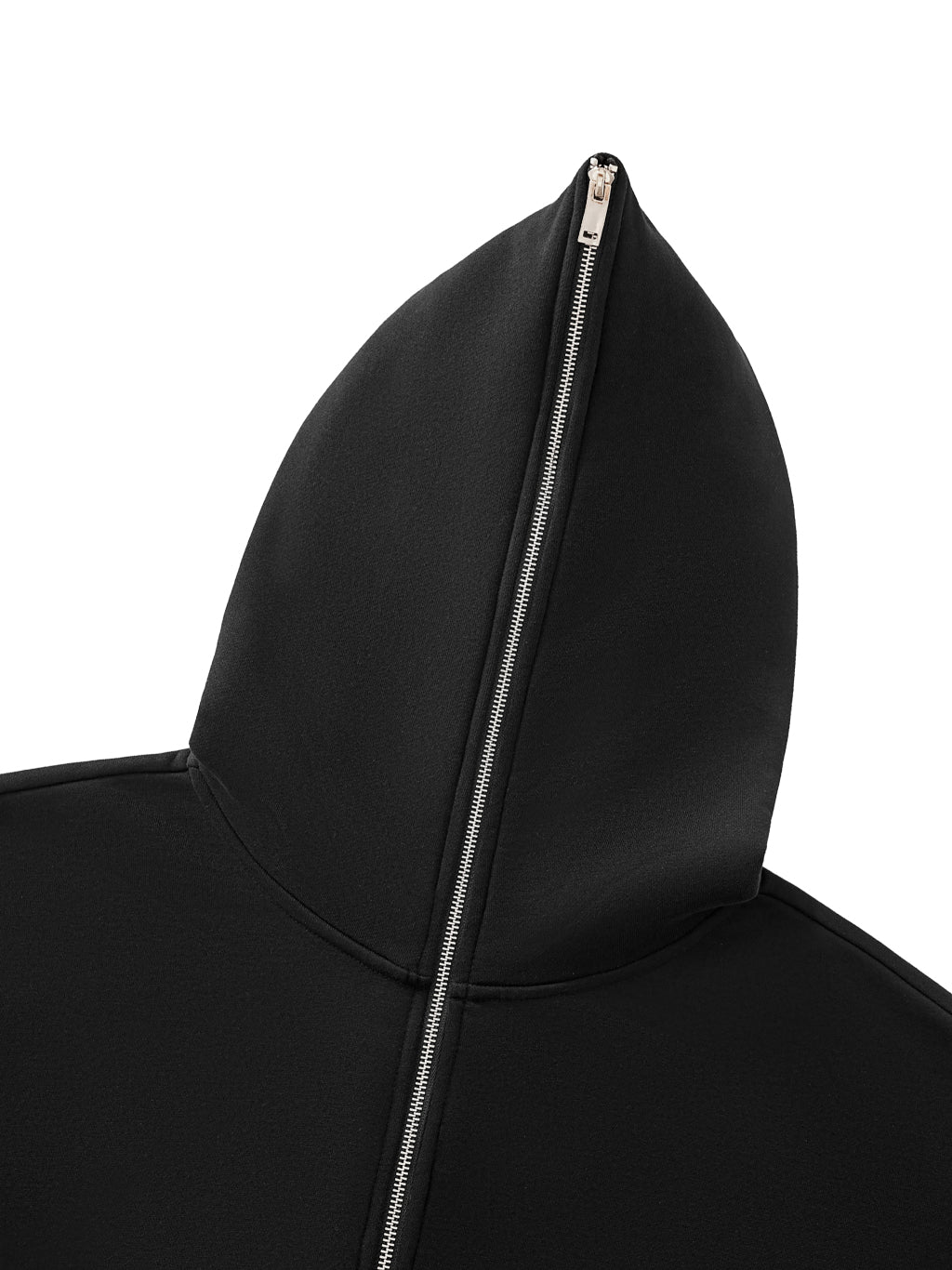 Blank Fleeced Full-Zip Boxy Hoodie