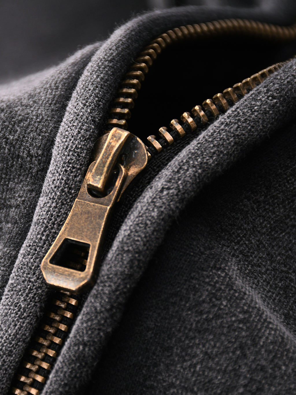 Blank Zip-Through Boxy Fleece Hoodie