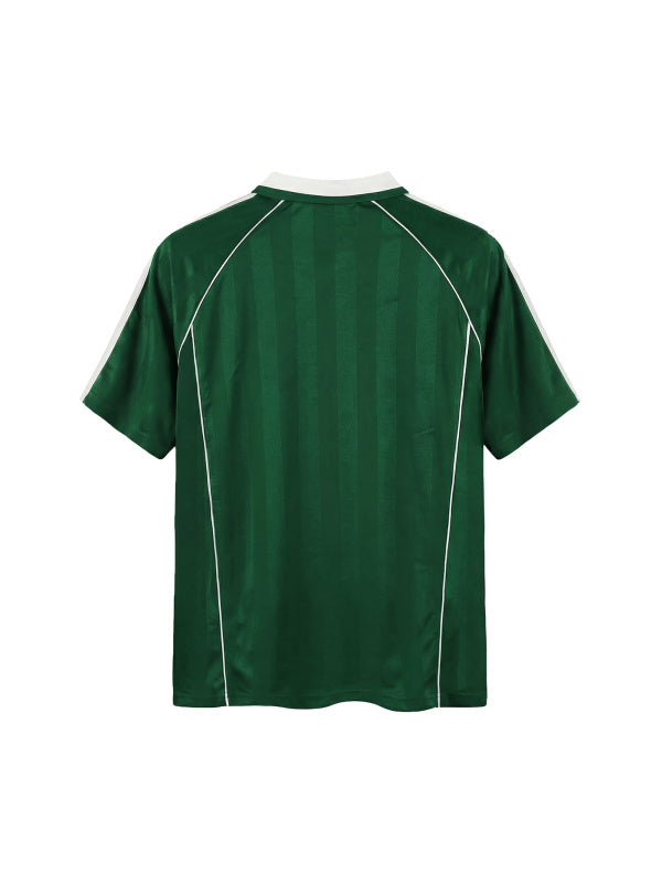 Blank Shadow Stripe Collared Soccer Jersey