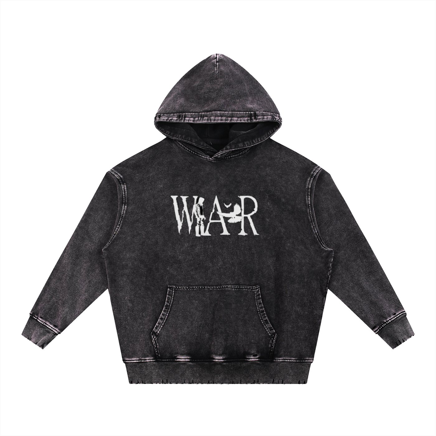 ƎWI⊥⅄ƆI Snow Wash Hand-Frayed Heavyweight Hoodie