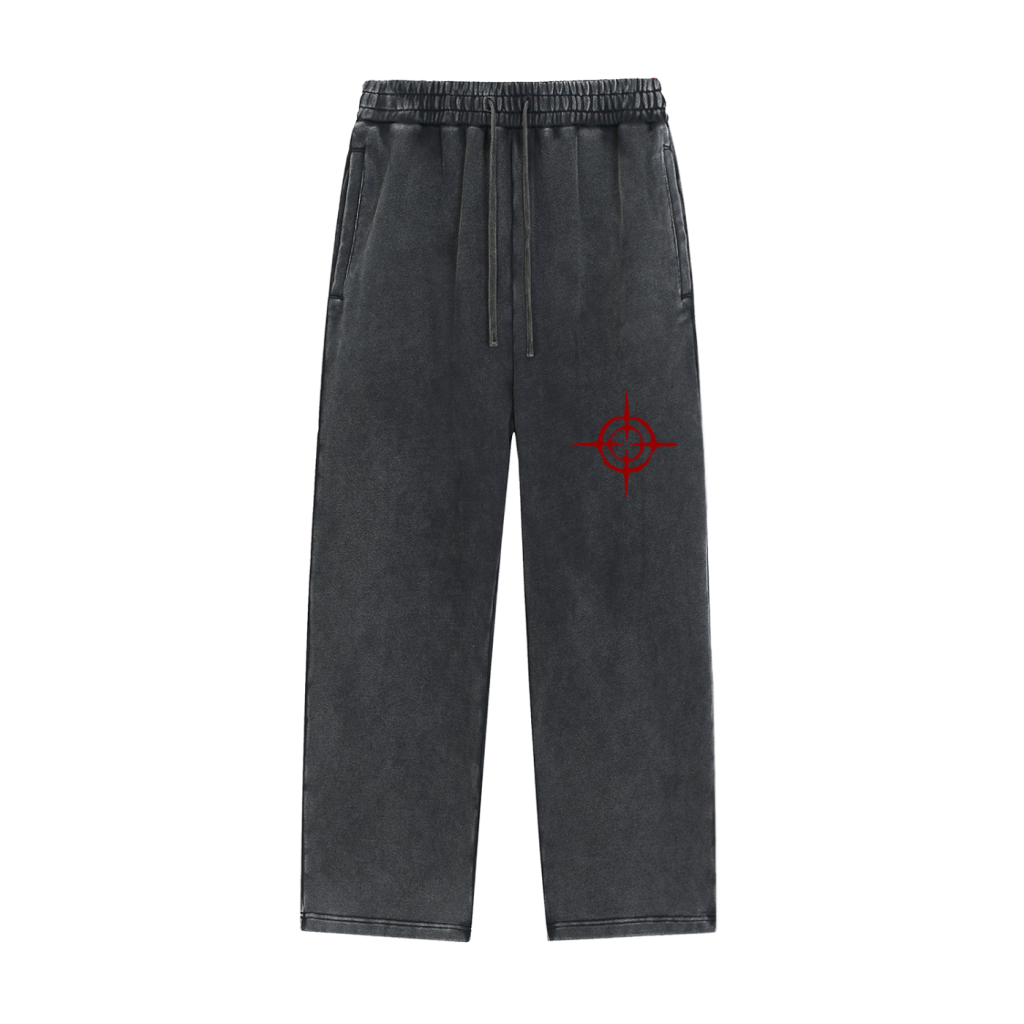 RJ X ICYTIME Solid Color Straight-Leg Sweatpants