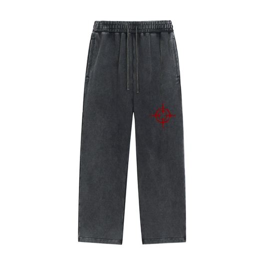 RJ X ICYTIME Solid Color Straight-Leg Sweatpants